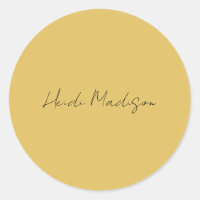 Modern Elegant Plain Simple Gold Colour Calligraph