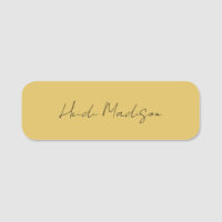 Modern Elegant Plain Simple Gold Colour Calligraph