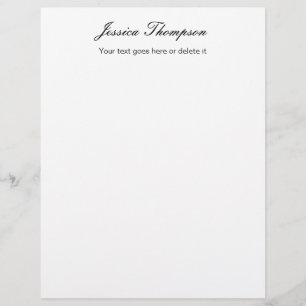 Modern Elegant Plain Simple Professional Custom Letterhead
