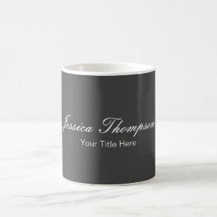 Modern Elegant Plain Simple Professional Grey Coffee Mug