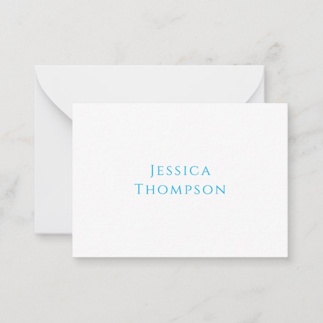 Modern Elegant Plain Simple Professional Name Card (Front)