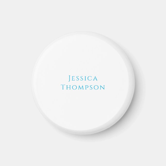 Modern Elegant Plain Simple Professional Name Magnet (Front)