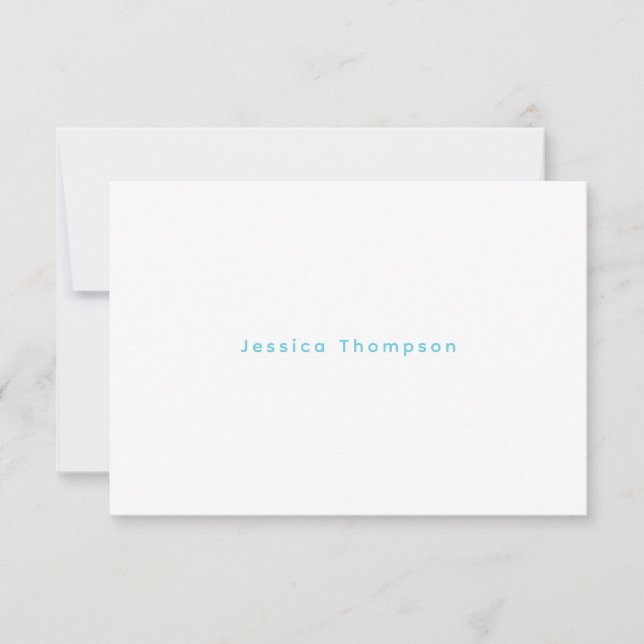 Modern Elegant Plain Simple Professional Name RSVP Card (Front)