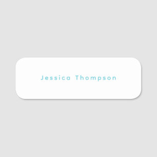 Modern Elegant Plain Simple Professional Name Tag