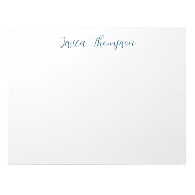 Modern Elegant Plain Simple Professional Notepad (Front)