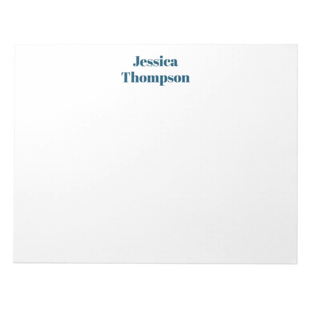 Modern Elegant Plain Simple Professional Notepad (Front)