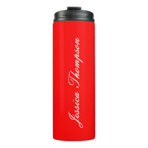 Modern Elegant Plain Simple Professional Red Thermal Tumbler