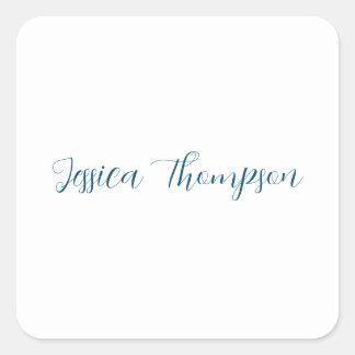 Modern Elegant Plain Simple Professional Square Sticker