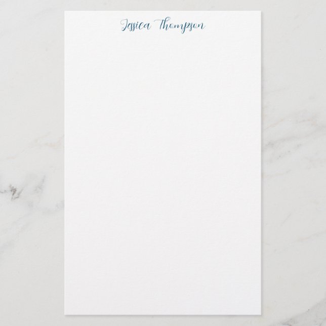 Modern Elegant Plain Simple Professional Stationery (Front)