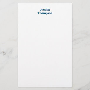 Modern Elegant Plain Simple Professional Stationery