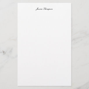 Modern Elegant Plain Simple Professional Stationery