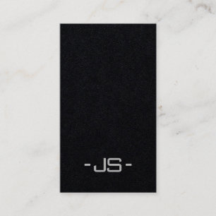 Modern Elegant Premium Black Monogram Vertical Business Card