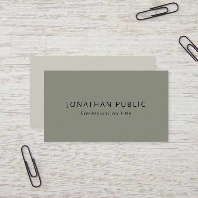 Modern Elegant Premium Silk Finish Luxury Template Business Card (Front/Back In Situ)