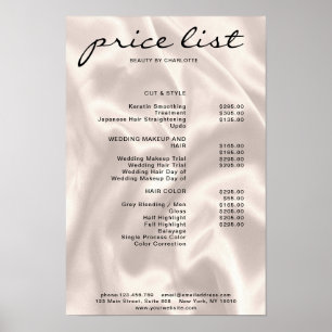 Modern Elegant Price List Poster
