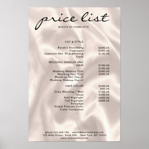 Modern Elegant Price List Poster