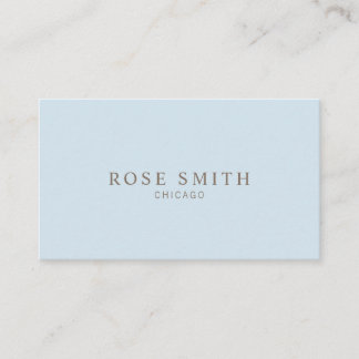 Modern Elegant Professional Baby Blue Business Card