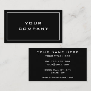 Modern Elegant Professional Black Business Card