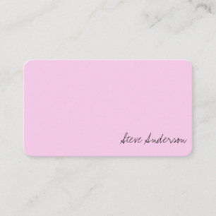 Modern Elegant Professional Blush Pink Business Card