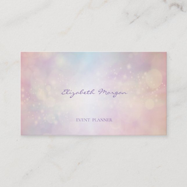 Modern Elegant Professional  Bokeh Business Card (Front)