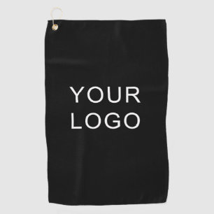 Modern Elegant Professional Business Logo Black  Golf Towel