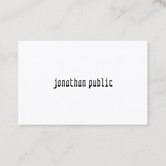 Modern Elegant Professional Chic Simple Template Business Card (Front)