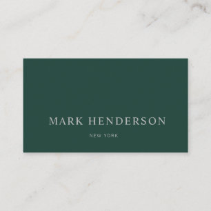 Modern Elegant Professional Emerald Green Business Card