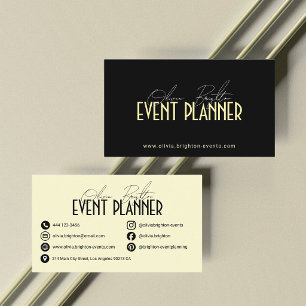 Modern Elegant Professional Event Planner Business Card