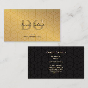 Modern Elegant Professional Gold Geometric Business Card