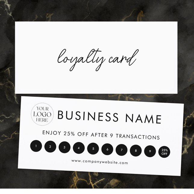 Modern Elegant Professional Logo Loyalty Card (Front and Back)