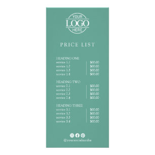 Modern Elegant Professional Logo Menu Price List