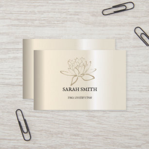 Modern Elegant Professional  lotus flower Business Card
