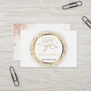Modern Elegant Professional  lotus flower Business Card