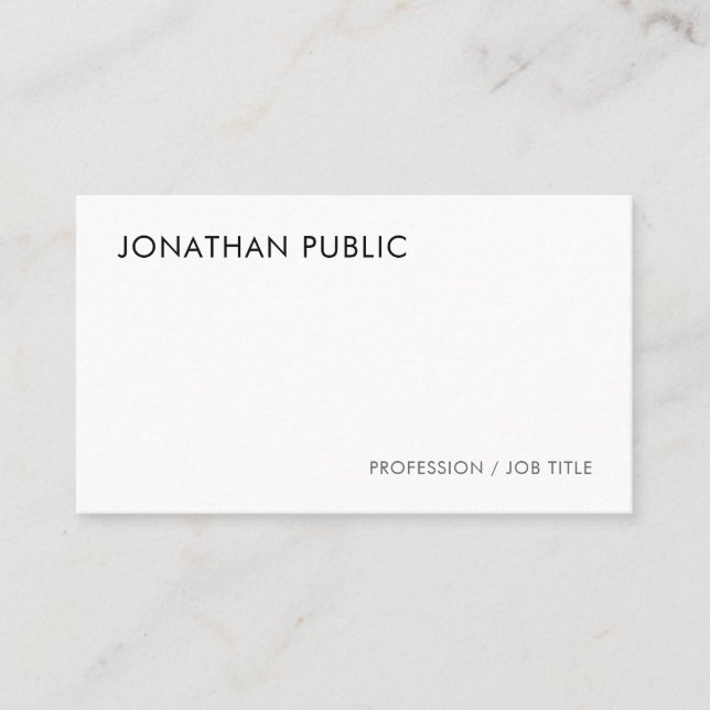 Modern Elegant Professional Minimalist Template Business Card (Front)