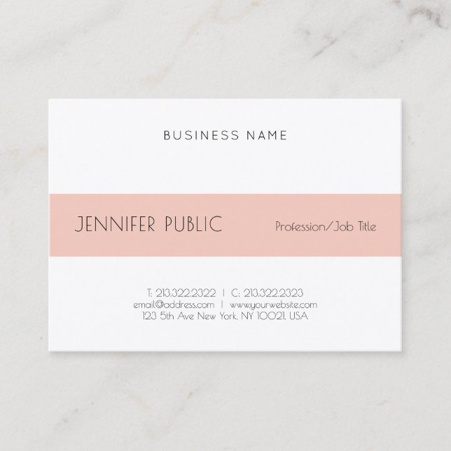 Modern Elegant Professional Minimalist Template Business Card (Front)