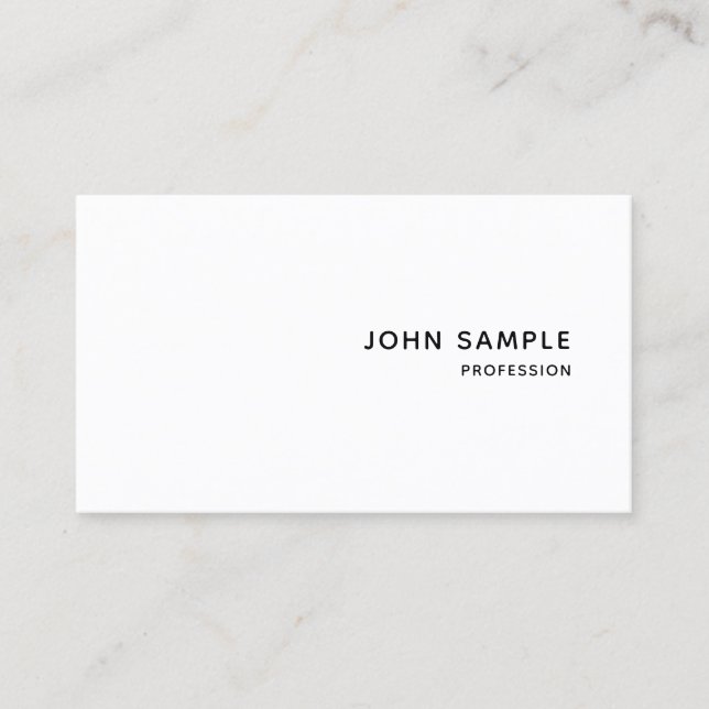 Modern Elegant Professional Personalised Simple Business Card (Front)