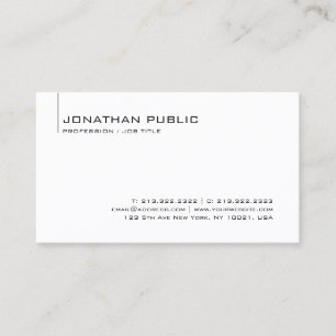Modern Elegant Professional Personalised Template Business Card