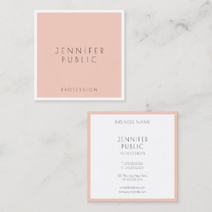 Modern Elegant Professional Personalised Template Square Business Card