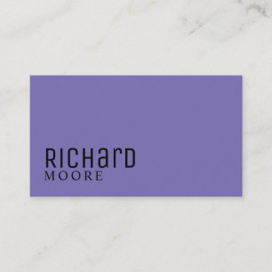 Modern Elegant Professional Plain Purple Business Card