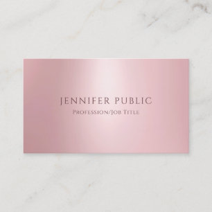 Modern Elegant Professional Rose Gold Template Business Card