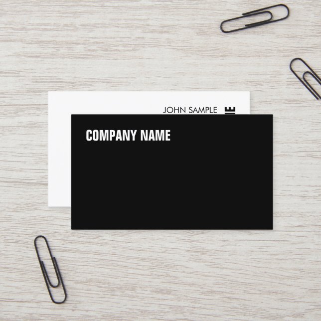 Modern Elegant Professional Simple Company Business Card (Front/Back In Situ)