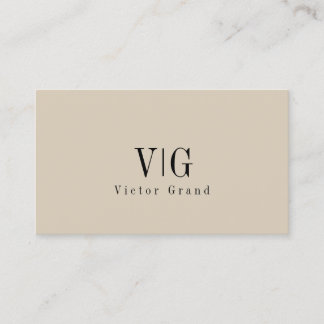 Modern Elegant Professional Simple Monogram Business Card