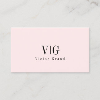 Modern Elegant Professional Simple Monogram Business Card