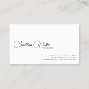 Modern Elegant Professional Simple Template Business Card