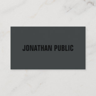 Modern Elegant Professional Template Anthracite Business Card