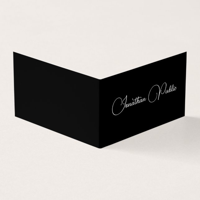 Modern Elegant Professional Typography Folded Business Card (Outside)