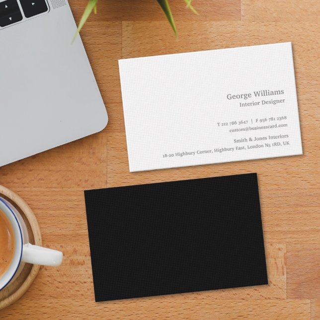 Modern Elegant Professional White Squares Pattern Business Card (Modern Elegant Professional White Squares Pattern Business Card)