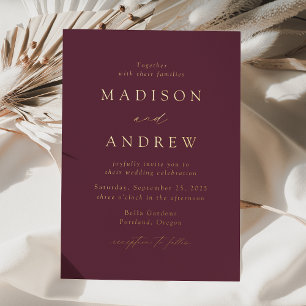 Modern Elegant Purple and Gold Wedding