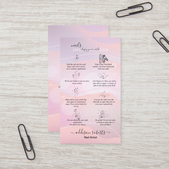 Modern Elegant Purple Holographic Logo  Business C Business Card (Front/Back In Situ)