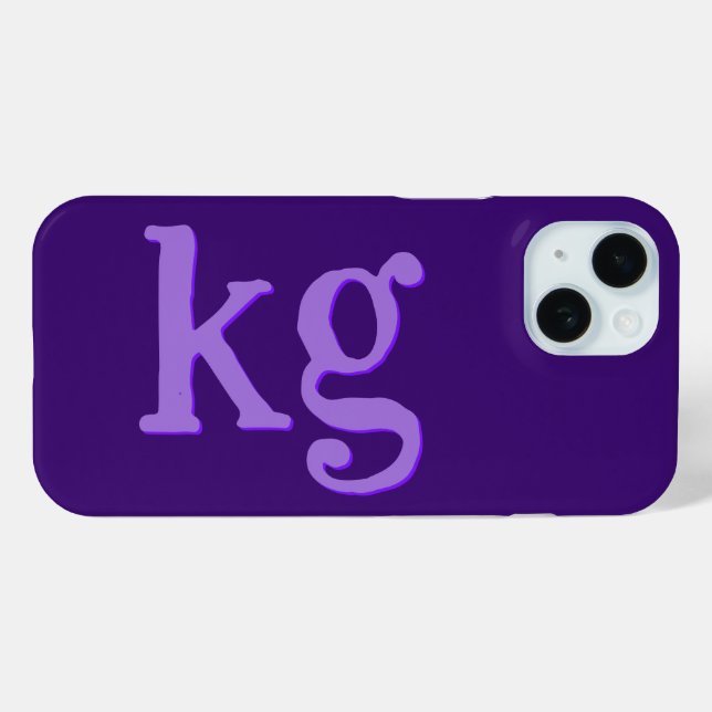 Modern Elegant Purple Monogram Initials Case-Mate iPhone Case (Back (Horizontal))
