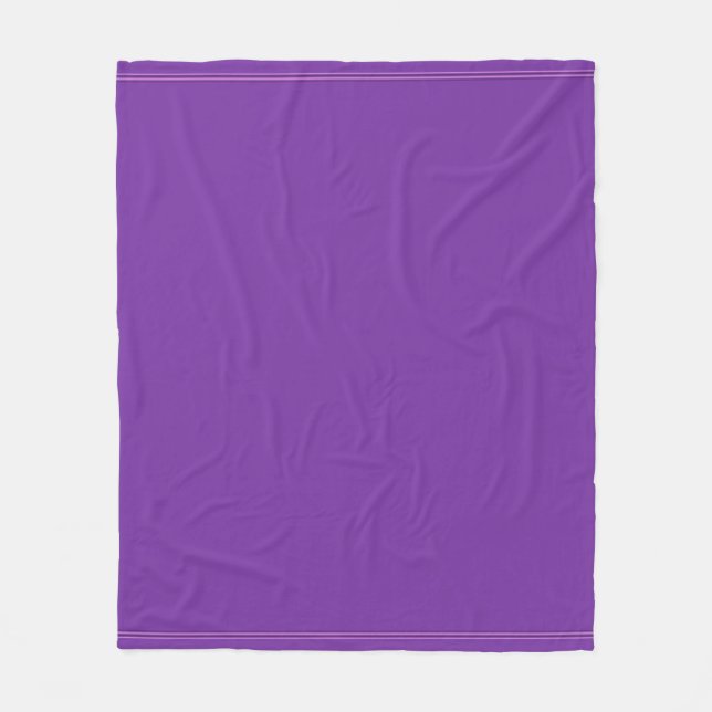 Modern Elegant Purple Violet Colour Harmony Fleece Blanket (Front)